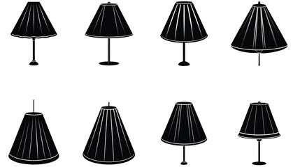Lampshade  Vector Shilhouette Bundle Set Collection