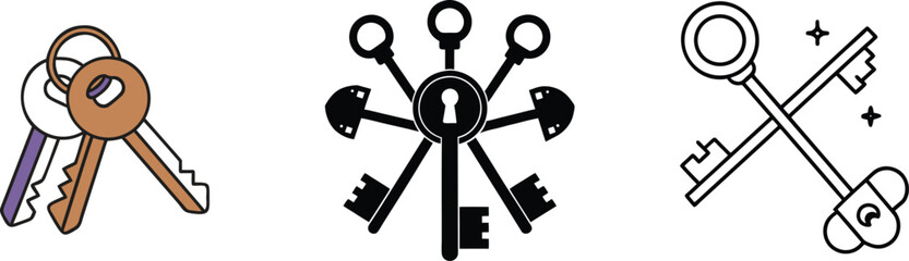 Key Imagery House Keys, Master Key, Cross Keys, Security
