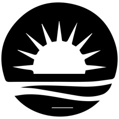 Creative sun abstract summer leaf for elegant design ideas