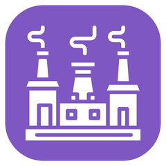 Biomass Power Plant Vector Icon