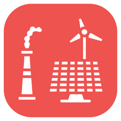 Clean Energy Grid Vector Icon