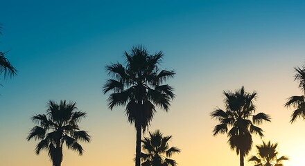 Twilight Palmscape AI Generated