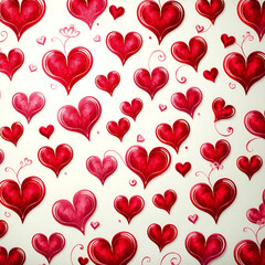red hearts background