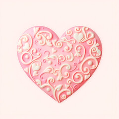 red heart on white background