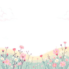 spring background with flowers