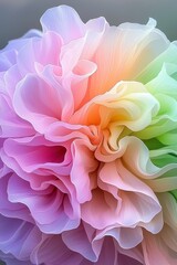 Fototapeta premium Pastel Flower Close Up Soft Petals Delicate Texture Gradient Hues