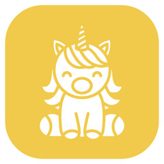 Unicorn Plush Vector Icon