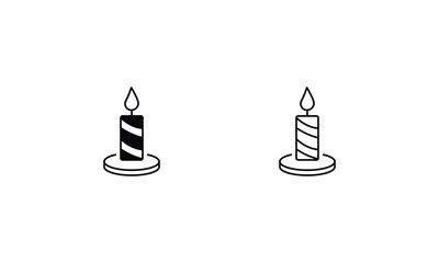 CANDLE icons set vector stock illustration