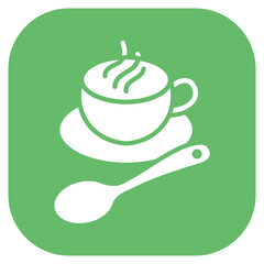 Coffee Spoon Rest Vector Icon