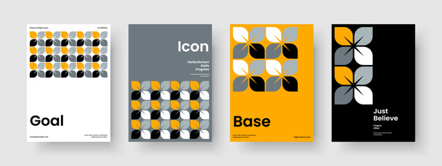 Geometric Flyer Design. Modern Book Cover Layout. Abstract Report Template. Brochure. Business Presentation. Poster. Banner. Background. Brand Identity. Journal. Portfolio. Pamphlet. Leaflet