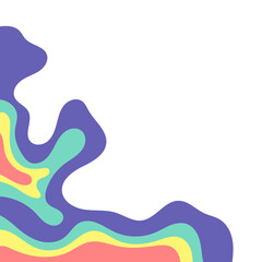 Colorful Abstract Wave Topographic Corner