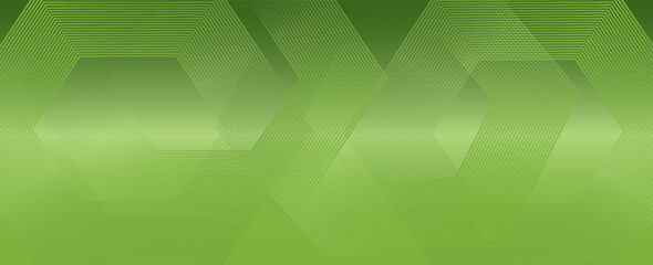Obraz premium 3D green metal matte metal hexagons tiles with decor relief lines. High quality seamless realistic texture.
