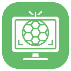 Soccer VAR Monitor Vector Icon