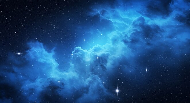 Celestial Blue Rhapsody AI Generated