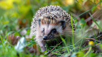 A hedgehog exploring the British hedgerow. stock photo --ar 16:9 --style raw --v 6 Job ID: b2bc64ac-7d91-49d3-bc91-e915945232c1