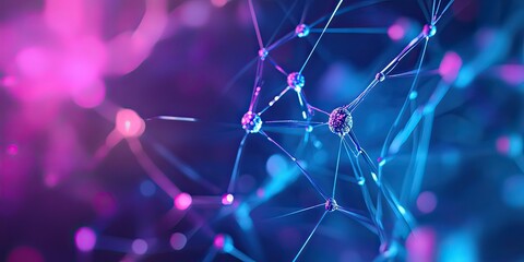 Abstract visualization network connection, technological concept backdrop