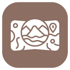 Virtual Map Vector Icon