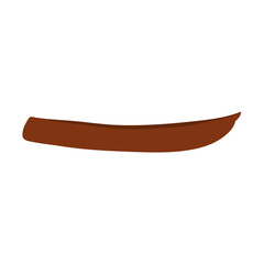 Wooden canoe boat vector illustration