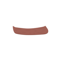Wooden canoe boat vector illustration