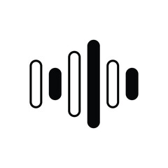 Sound Wave icon isolated on a white background. Vector illustration.