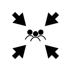 Muster point icon on white background.