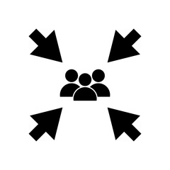 Muster point icon on white background.