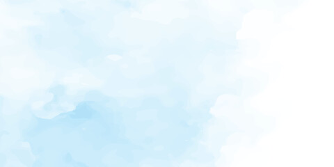 Abstract White and Blue Watercolor Painting Created with Light, Airy Brush Strokes and a Peaceful, Cloud-Like Wash of Color, Great for Wedding Stationery, Backgrounds, or Printable Art Decor