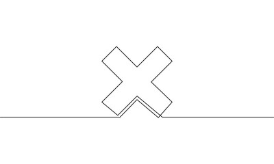 Continuous line drawing of Checklist on white background.