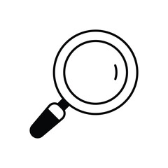 Magnifying Glass icon isolated on a white background. Vector illustration.