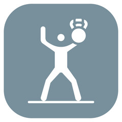 Kettlebell Swing Vector Icon