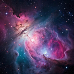 Obraz premium Nebula space background with stars