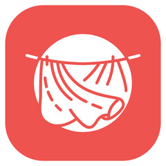 Washing Curtains Vector Icon