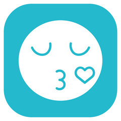 Obraz premium Face Blowing a Kiss Vector Icon