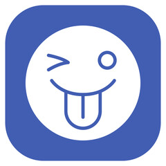 Winking Face with Tongue Vector Icon