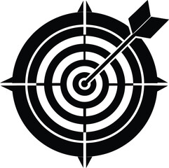 Target Silhouette Black Vector