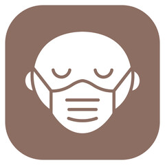 Face with Medical Mask Vector Icon