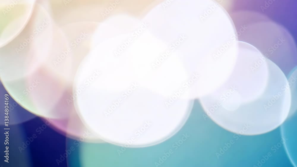 Wall mural dreamy bokeh: a soft focus image filled with out-of-focus circles, creating a dreamy, ethereal ambia