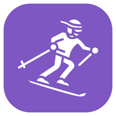 Alpine Skiing Vector Icon