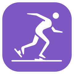 Speed Skating Vector Icon