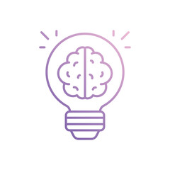 Fototapeta premium Lightbulb icon isolated on a white background. Vector illustration.
