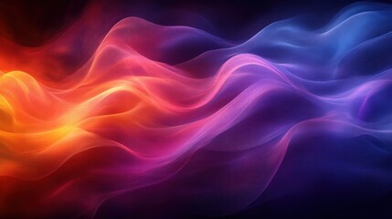 Obraz premium Abstract vibrant red, orange, purple, and blue wave flow.