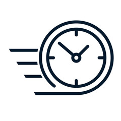 Fast service concept. Vector linear icon isolated on white background.