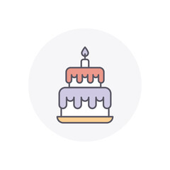 Cake vector icon stock illustration