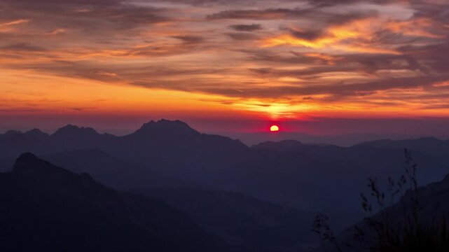 Timelapse coucher de soleil en Haute Savoie / Chablais
