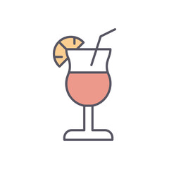 Mocktails vector icon stock illustration