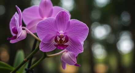 Obraz premium Orchid's Whisper, Soft Light AI Generated