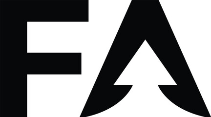 Letter A with Arrow, Letter A arrow logo design, letter A marketing logo design with vector illustration