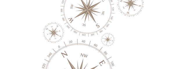 compass icon on paper background	