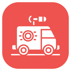 Broadcast Van Vector Icon