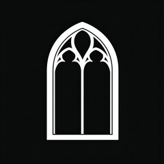 Obraz premium Gothic architectural window design